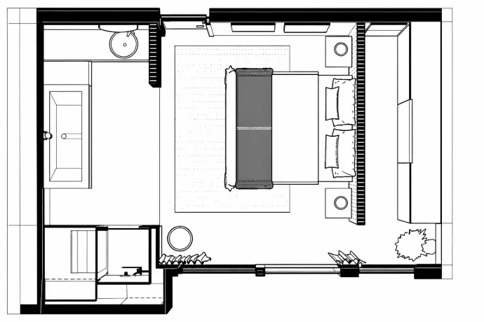 Vue en plan 